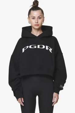 Pegador Troms Oversized Cropped Hoodie Black