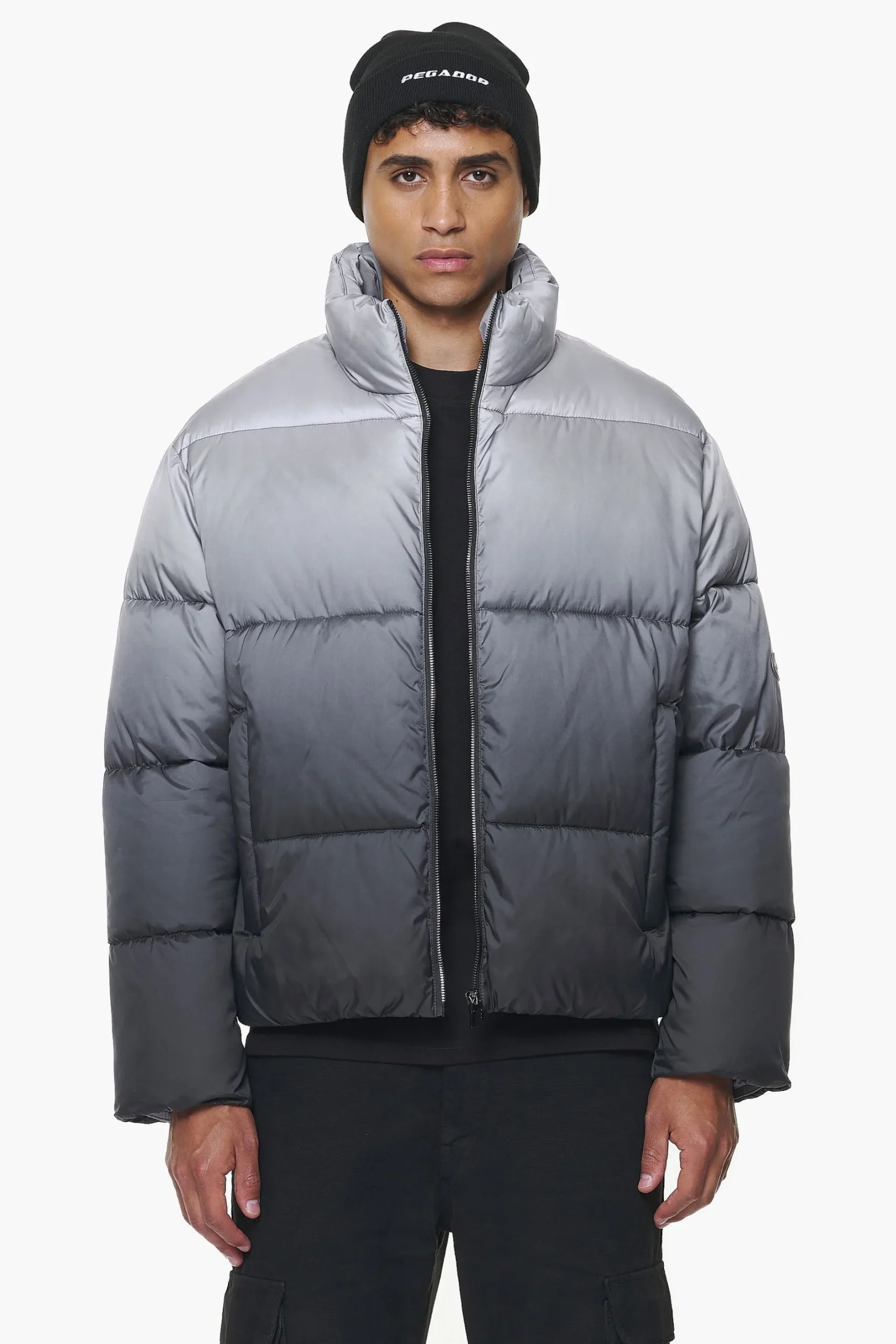 Pegador Tunis Faded Puffer Jacket Dark Grey