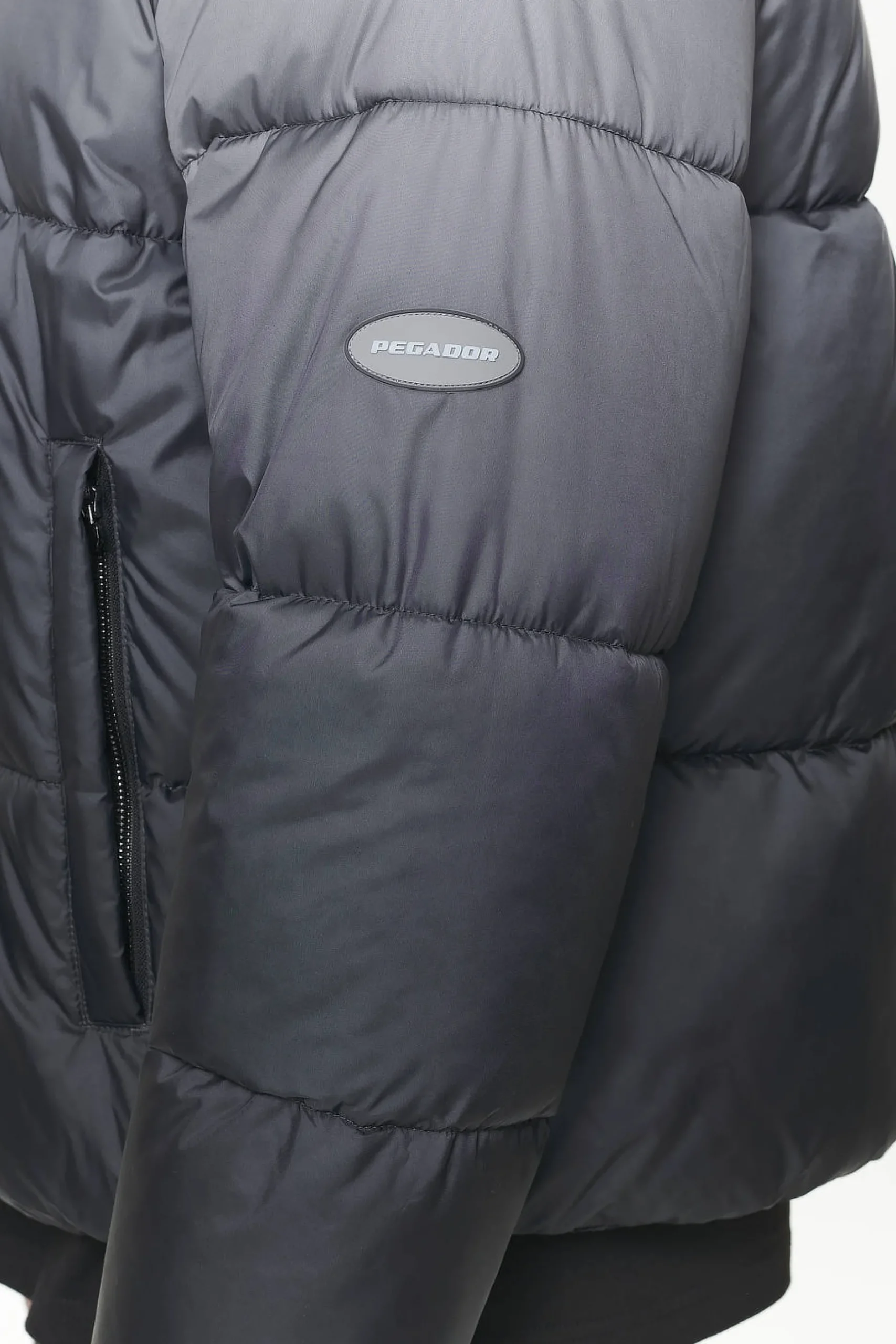 Pegador Tunis Faded Puffer Jacket Dark Grey