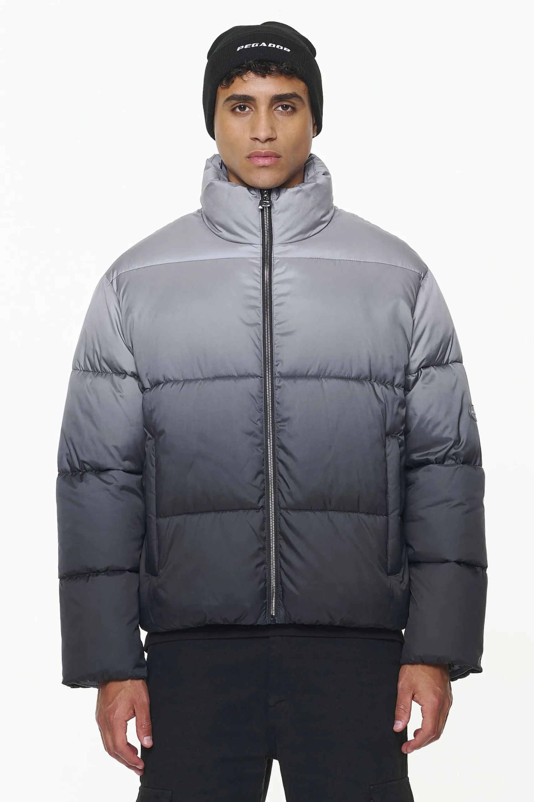 Pegador Tunis Faded Puffer Jacket Dark Grey