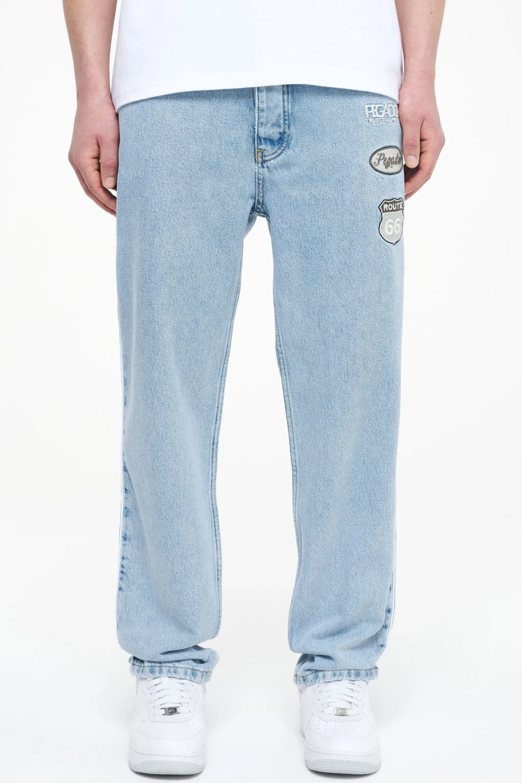 Pegador Vanness Baggy Jeans Washed Blue