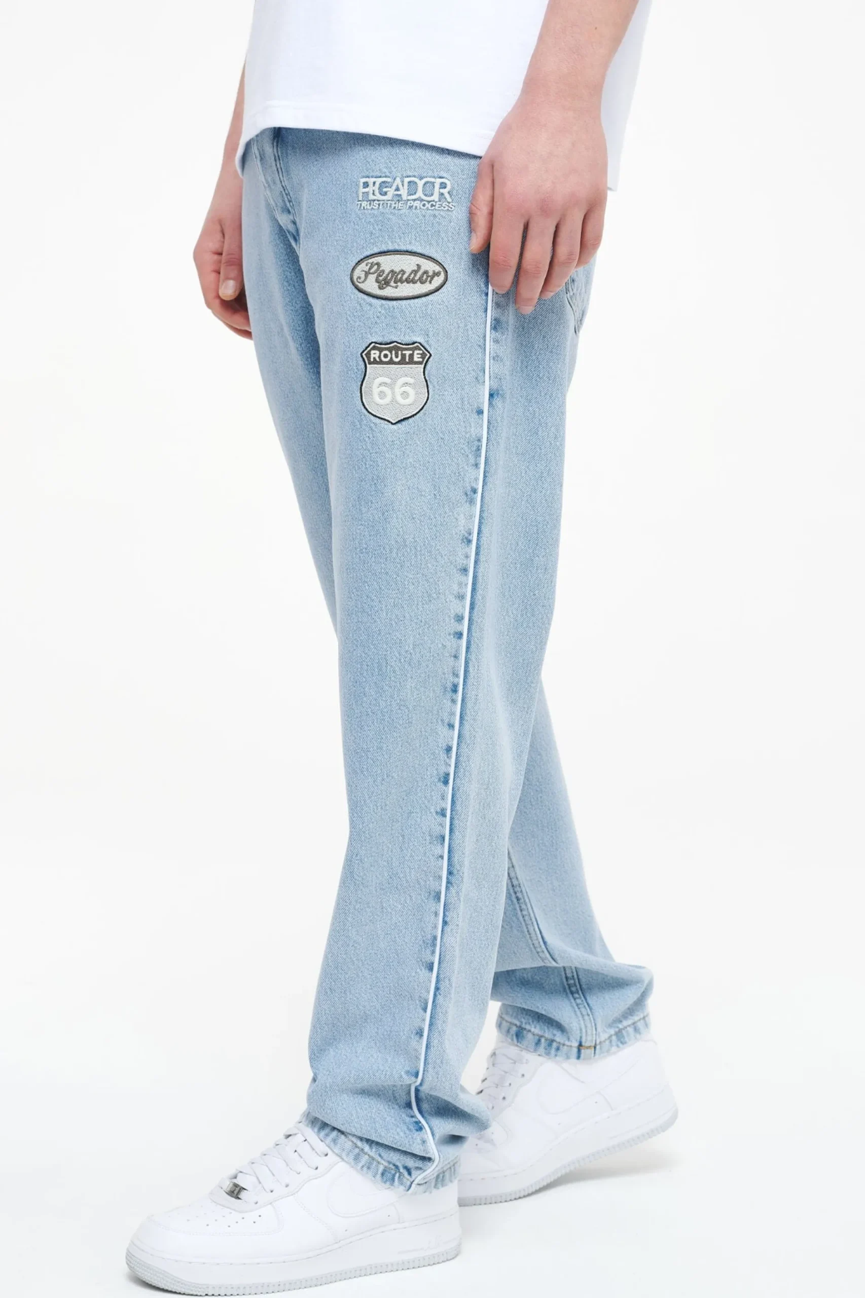 Pegador Vanness Baggy Jeans Washed Blue
