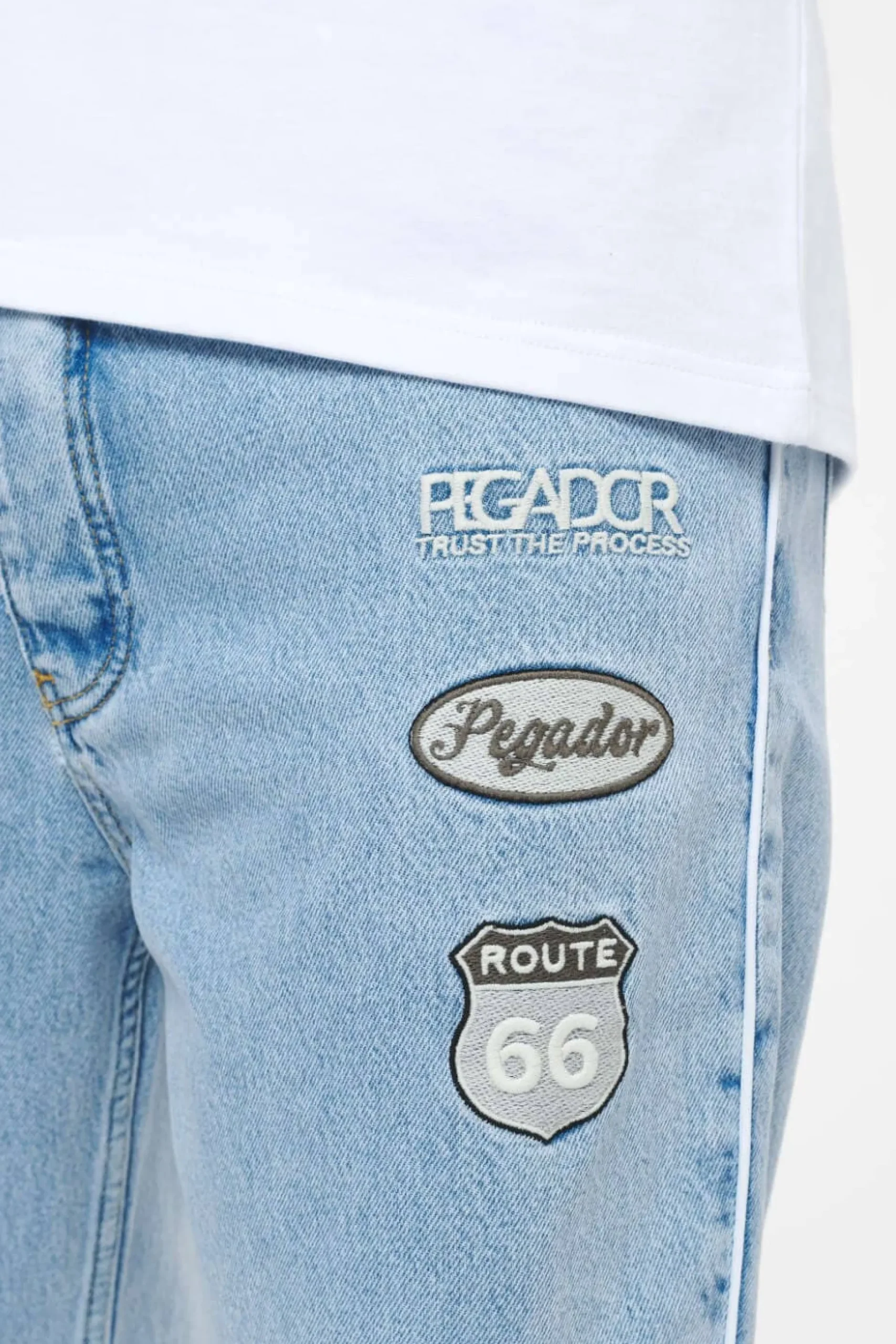 Pegador Vanness Baggy Jeans Washed Blue