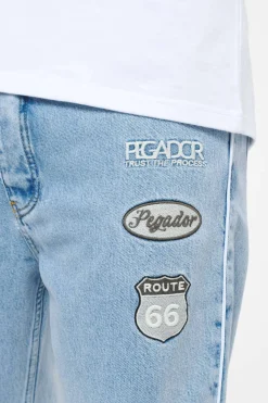 Pegador Vanness Baggy Jeans Washed Blue