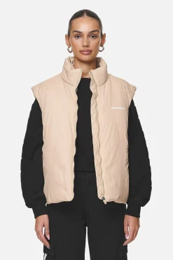 Pegador Wilton Cropped Oversized Vest Safari Sand
