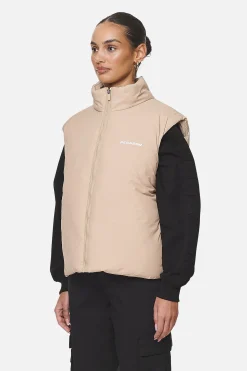 Pegador Wilton Cropped Oversized Vest Safari Sand