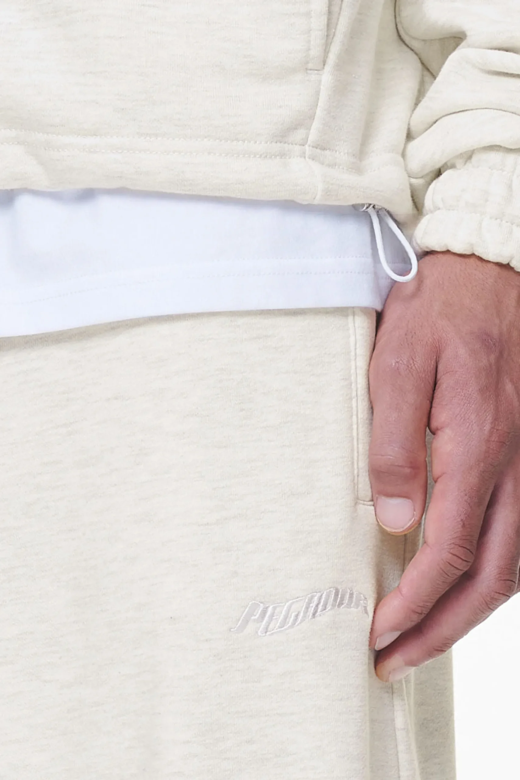 Pegador Winds Terry Raglan Sweat Jacket Cream Melange