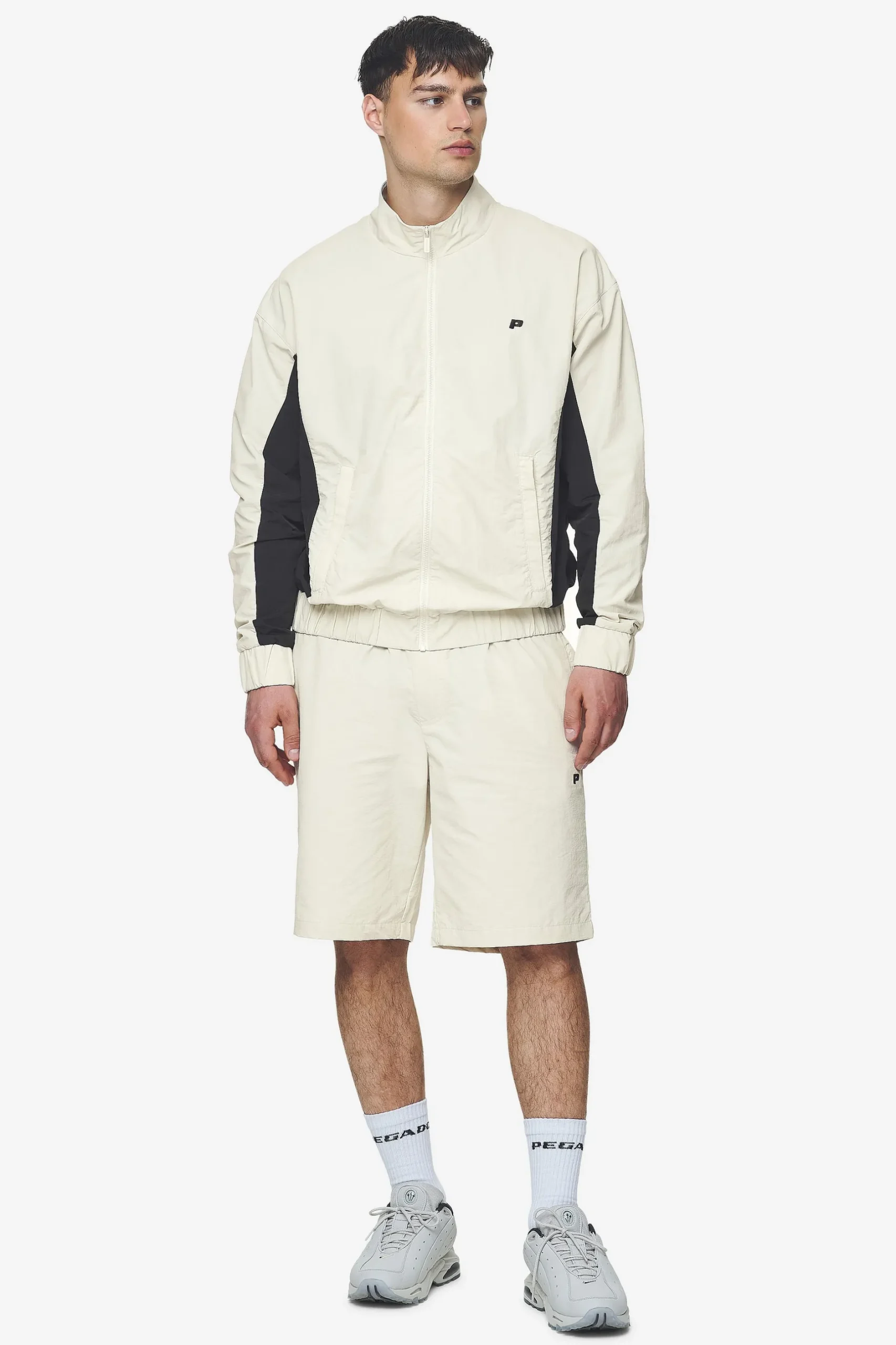 Pegador Wolsey Track Jacket Salty Cream Black