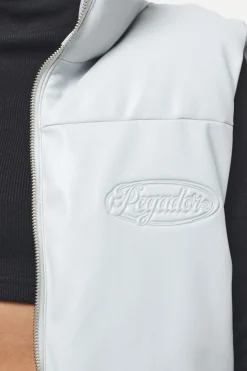Pegador Zito Cropped Faux Leather Vest