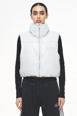 Pegador Zito Cropped Faux Leather Vest