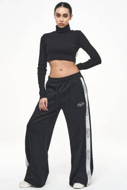 Pegador Zito Rib Cropped Turtleneck Longsleeve Black